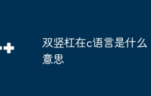 双竖杠在c语言是什么意思