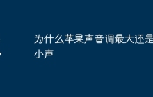 为什么苹果声音调最大还是很小声