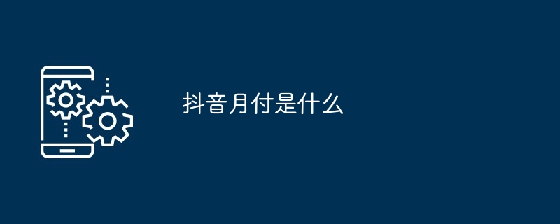 抖音月付是什么-手机软件-