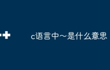 c语言中～是什么意思