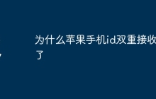 为什么苹果手机id双重接收不了