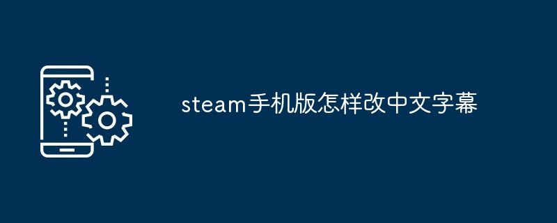 steam手机版怎样改中文字幕