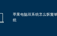 苹果电脑双系统怎么恢复单系统