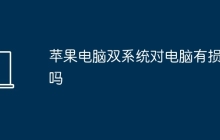 苹果电脑双系统对电脑有损害吗