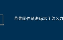 苹果固件锁密码忘了怎么办