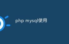 php mysql使用