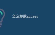 怎么卸数access