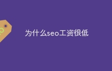 为什么seo工资很低