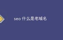 seo 什么是老域名