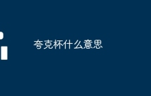 夸克杯什么意思