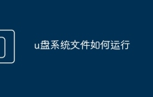 u盘系统文件如何运行