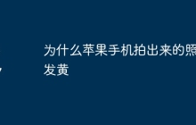 为什么苹果手机拍出来的照片发黄