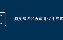 浏览器怎么设置青少年模式