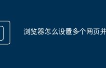 浏览器怎么设置多个网页并存