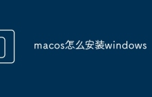 macos怎么安装windows