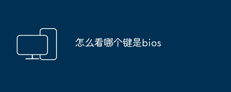 怎么看哪个键是bios