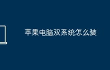 苹果电脑双系统怎么装