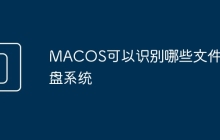 MACOS可以识别哪些文件 磁盘系统
