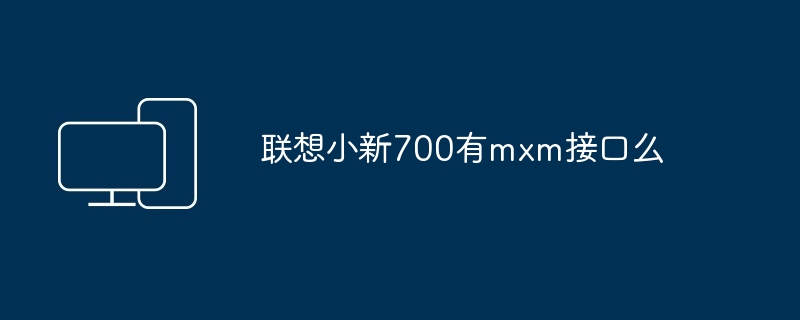 联想小新700有mxm接口么