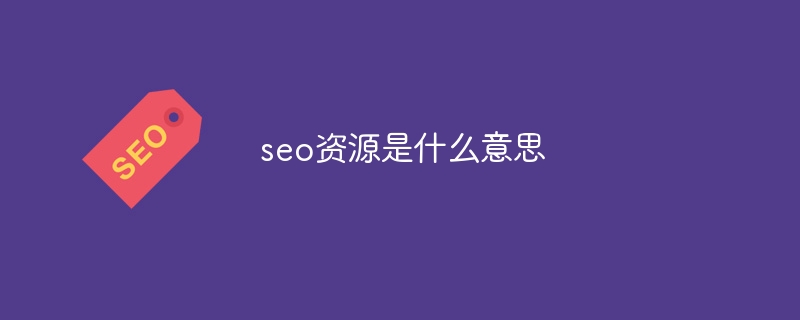 seo資源是什么意思