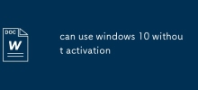 無需激活即可使用Windows 10