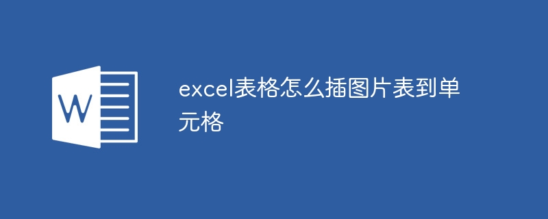 excel表格怎么插圖片表到單元格