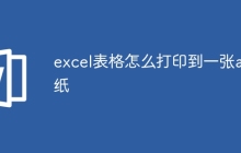 excel表格怎么打印到一张a4纸