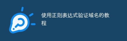 Tutorials for verifying domain names using regular expressions