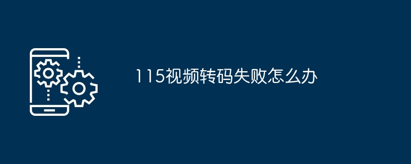 115视频转码失败怎么办