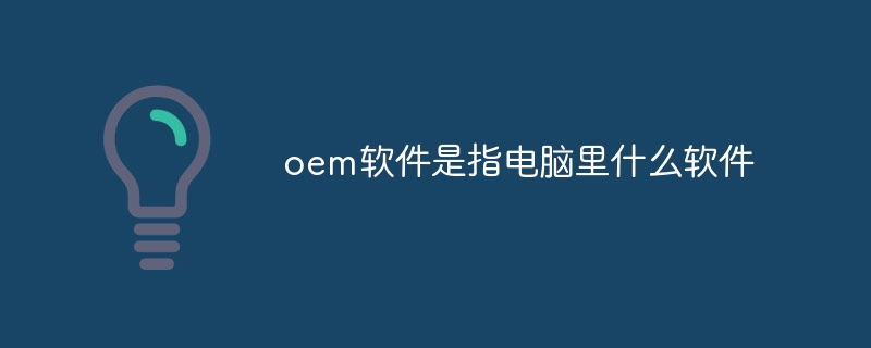 oem软件是指电脑里什么软件