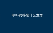 呼叫转移是什么意思