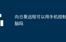 向日葵远程可以用手机控制电脑吗