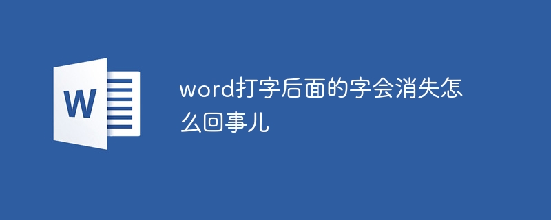 word打字后面的字会消失怎么回事儿