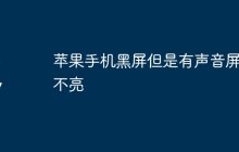 苹果手机黑屏但是有声音屏幕不亮