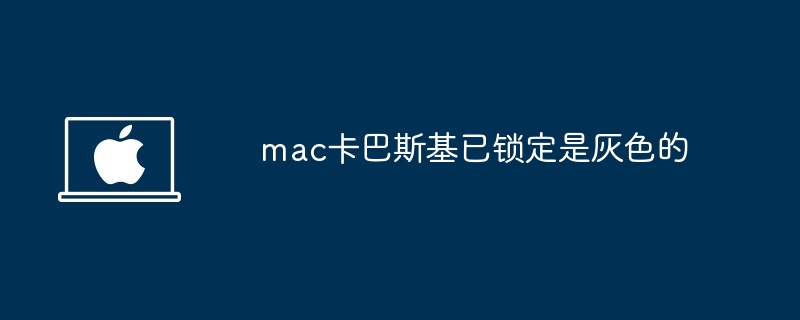 mac卡巴斯基已锁定是灰色的