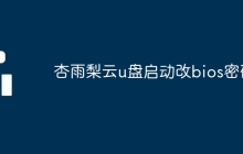 杏雨梨云u盘启动改bios密码