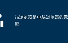 ie浏览器是电脑浏览器的意思吗