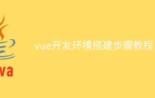 vue开发环境搭建步骤教程