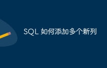 SQL 如何添加多个新列