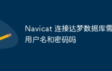 Navicat 连接达梦数据库需要用户名和密码吗
