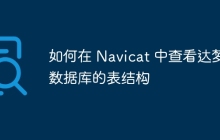 如何在 Navicat 中查看达梦数据库的表结构