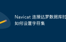 Navicat 连接达梦数据库时，如何设置字符集