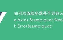 如何检查服务器是否导致Vue Axios &quot;Network Error&quot;