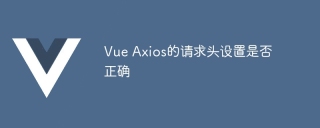 Vue Axios의 요청 헤더 설정이 정확합니까?