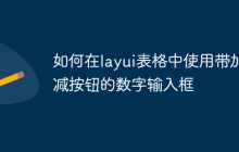 如何在layui表格中使用带加减按钮的数字输入框