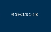呼叫转移怎么设置