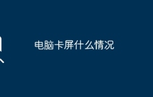 电脑卡屏什么情况