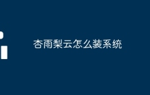 杏雨梨云怎么装系统