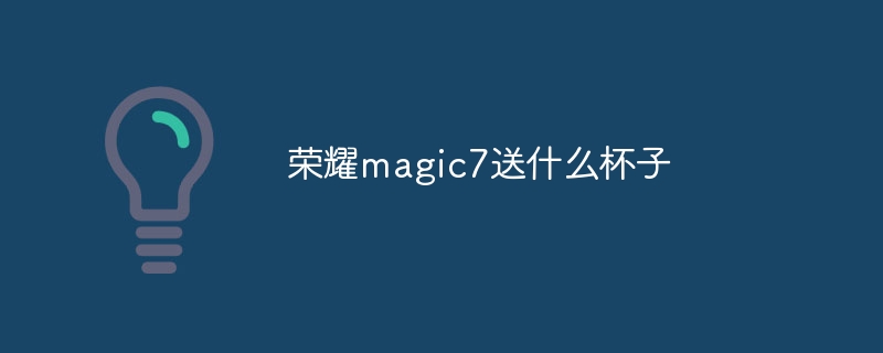 荣耀magic7送什么杯子