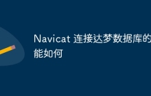 Navicat 连接达梦数据库的性能如何
